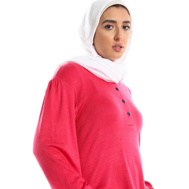 بلوزة حريمي كم طويل كاجوال