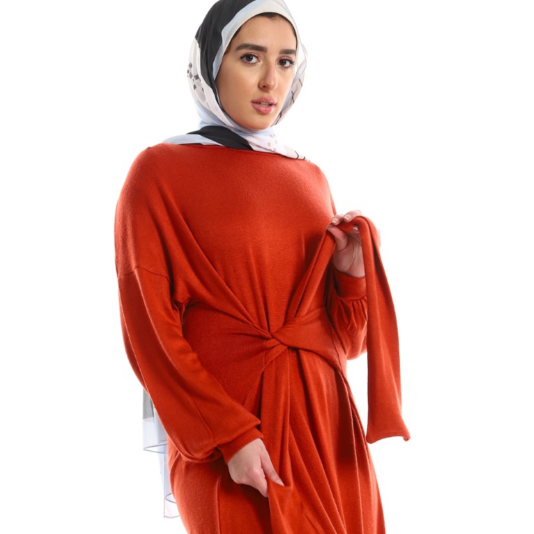 فستان حريمي كاجوال كم منفوخ