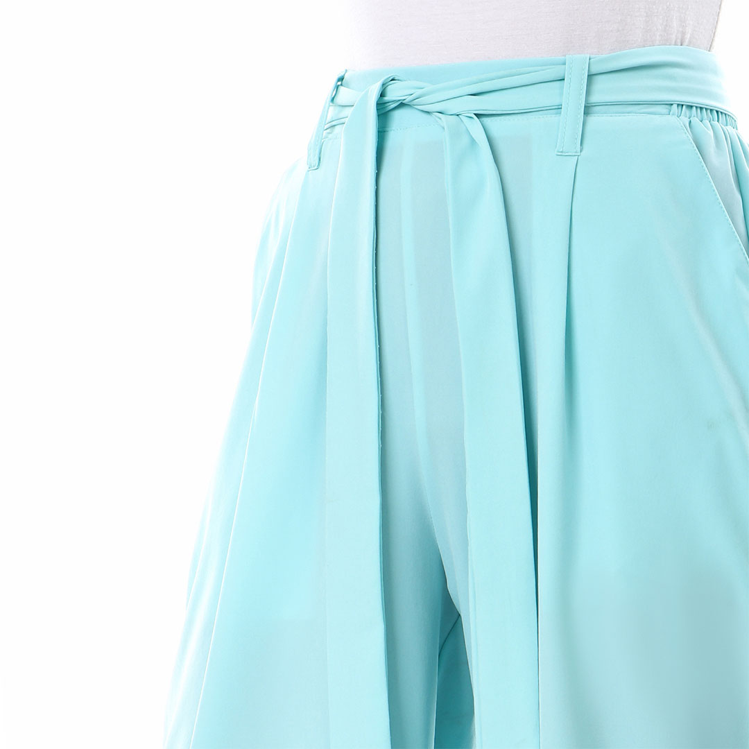 بنطلون سادة واسع حريمي - مينت