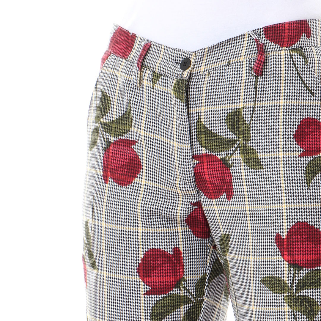 بنطلون منقوش حريمي - أسود/نبيتي