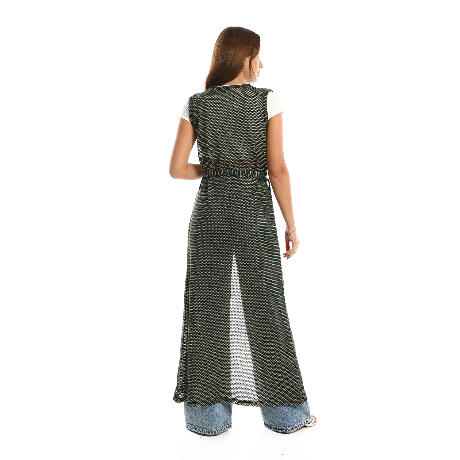 كارديجان طويل بدون أكمام