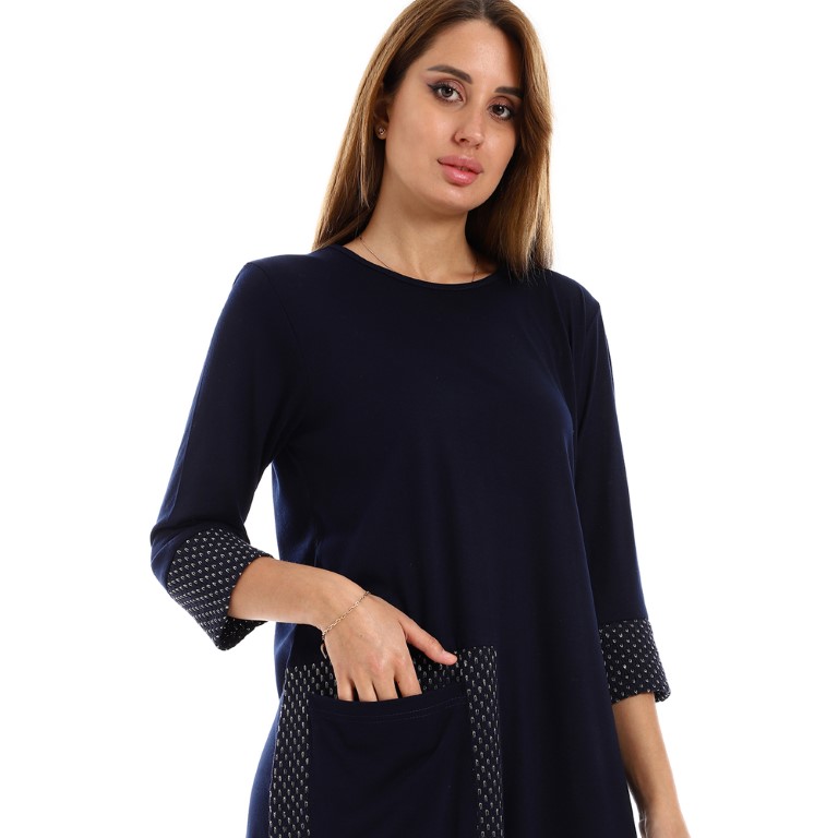 فستان لامع كم قصير