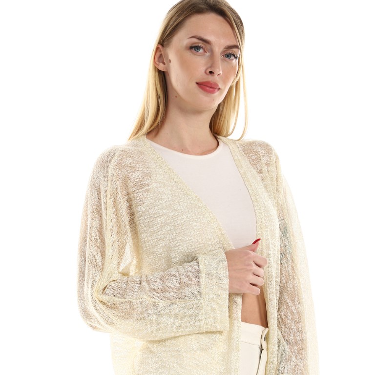 كيمونو منسوج طويل بكم