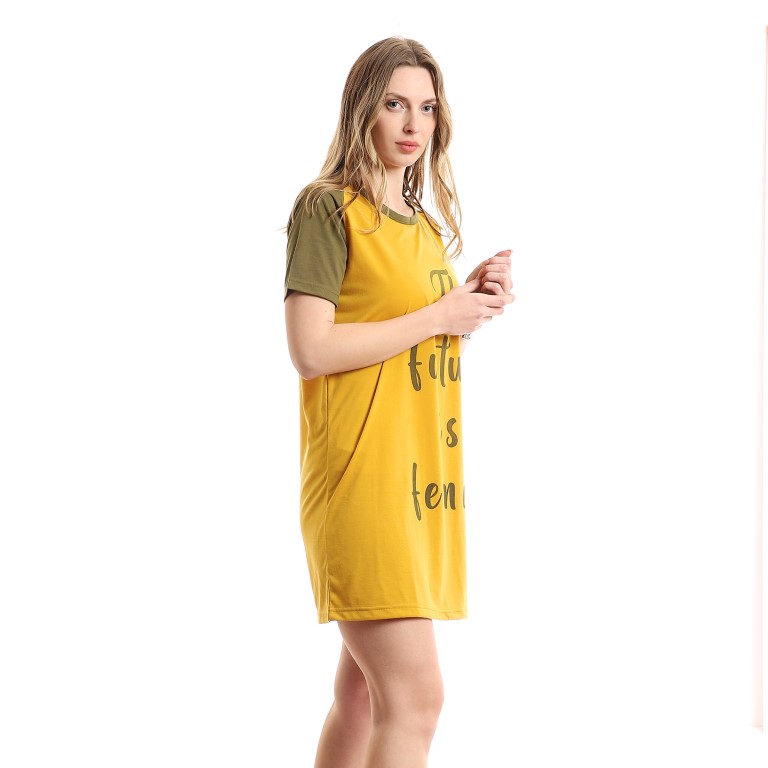 قميص نوم مريح لونين