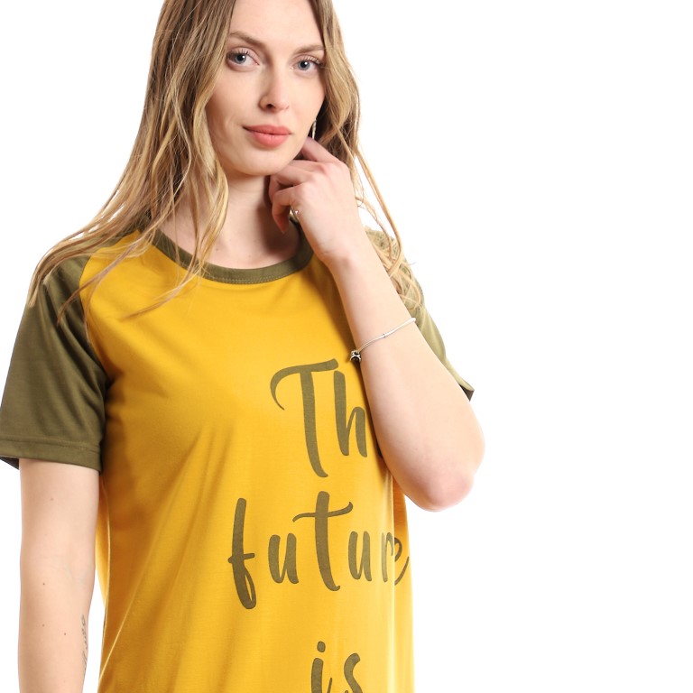 قميص نوم مريح لونين