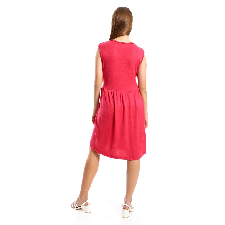 قميص نوم سادة بدون أكمام