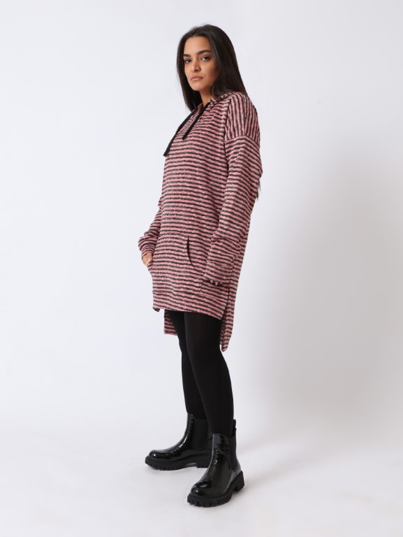 هودي طويل مخطط - كشمير