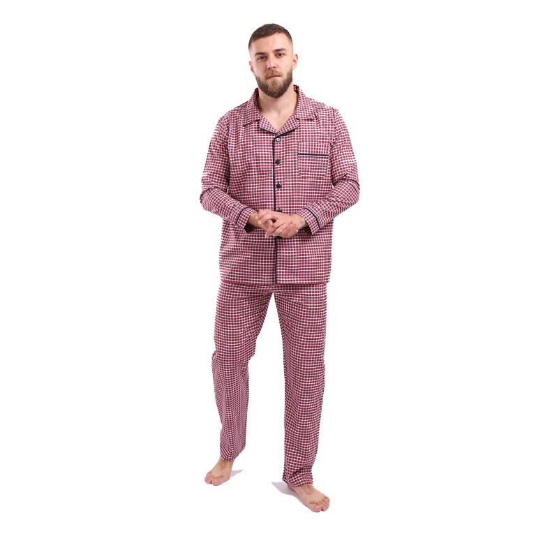 بيجامة كلاسيك بكم طويل