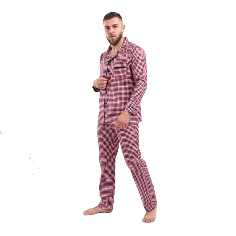 بيجامة كلاسيك بكم طويل