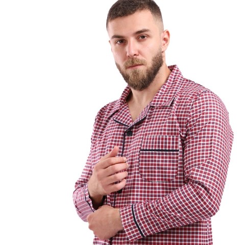 بيجامة كلاسيك بكم طويل