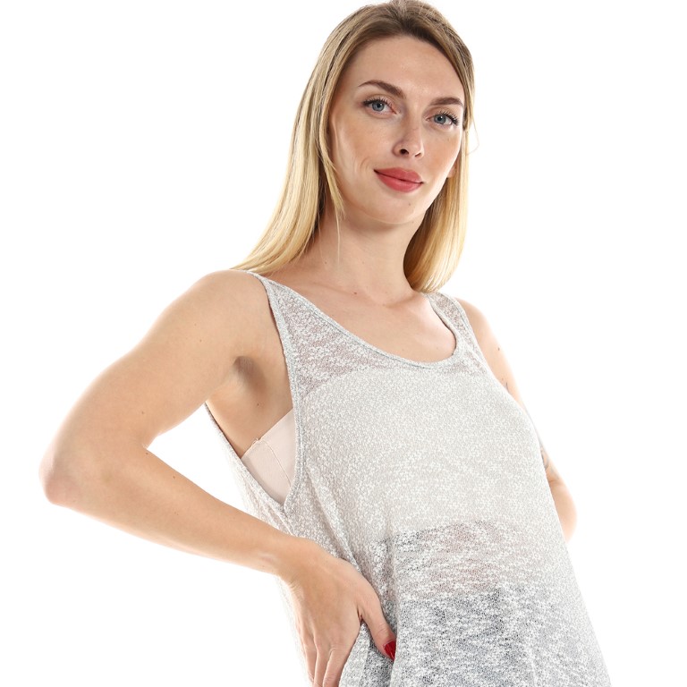 كاش مايوه طويل بدون أكمام