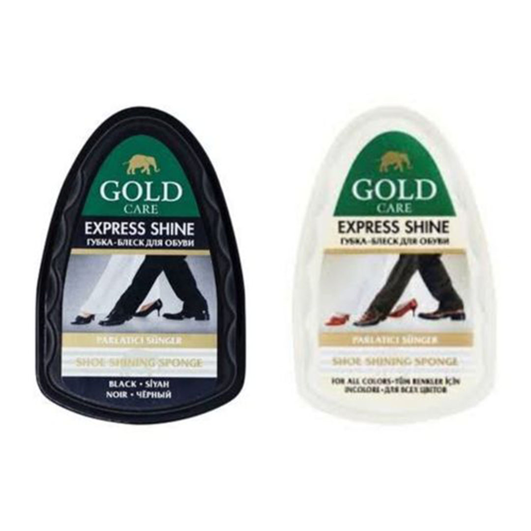 إسفنجه تلميع الأحذيه بالورنيش 1+1 هديه - أسود/شفاف