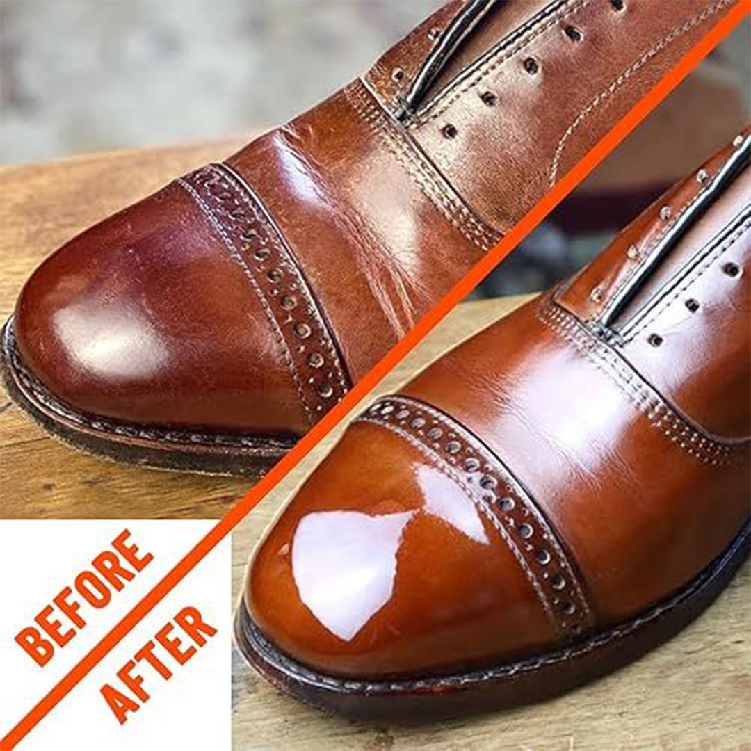 إسفنجة تلميع الأحذية مع خزان - أسود/شفاف