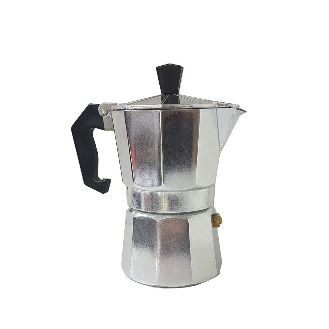 ماكينة صنع قهوة واسبريسو - الومنيوم - فضي