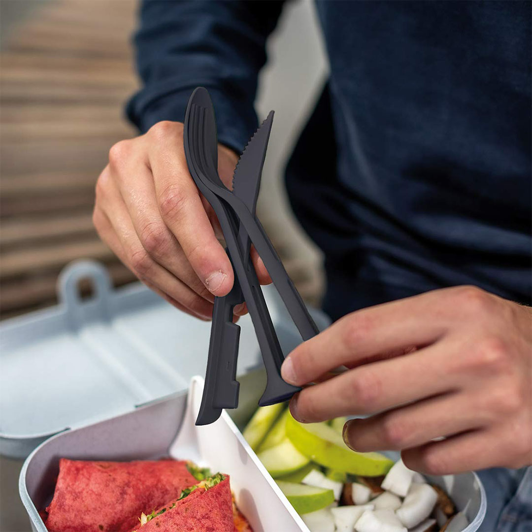 طقم أدوات مائدة 3*1 - شوكه/معلقة/سكينة - أسود