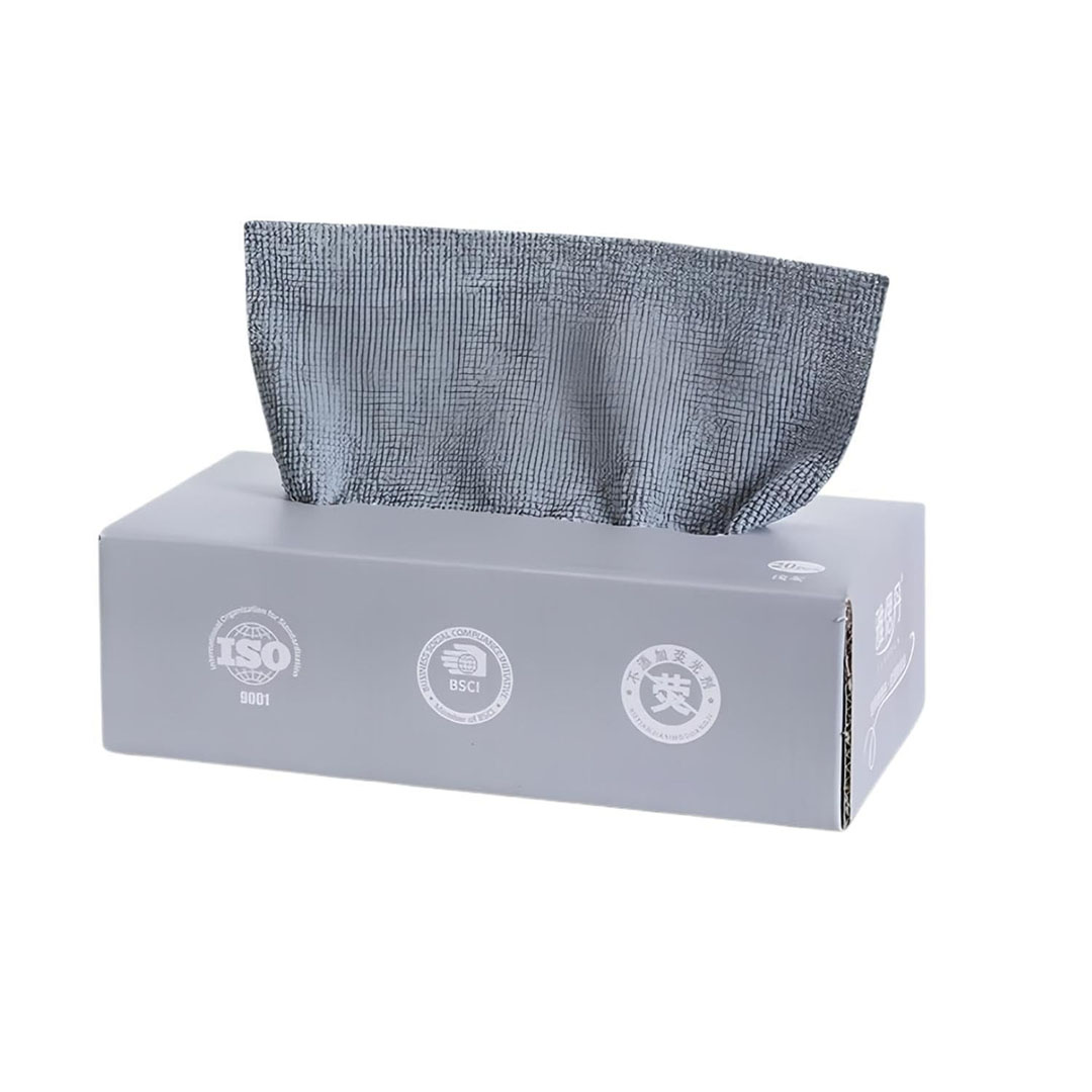 فوطة مايكروفايبر قابلة لاعادة الاستخدام - 20 قطعة - رمادي