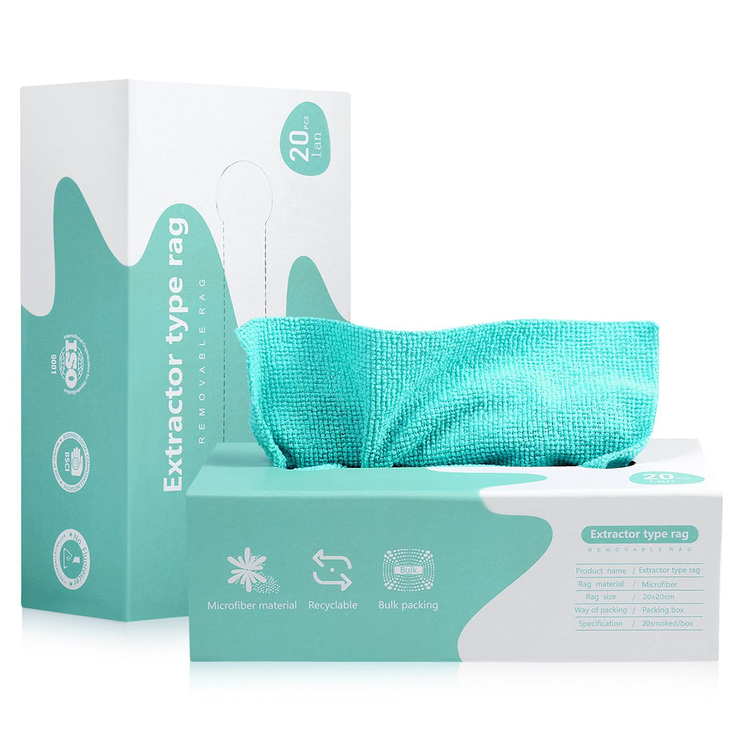 فوطة مايكروفايبر قابلة لاعادة الاستخدام - 20 قطعة - تركواز