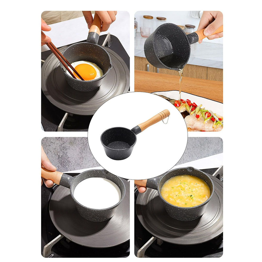 مقلاة صغيرة غير قابلة للاصق - أسود