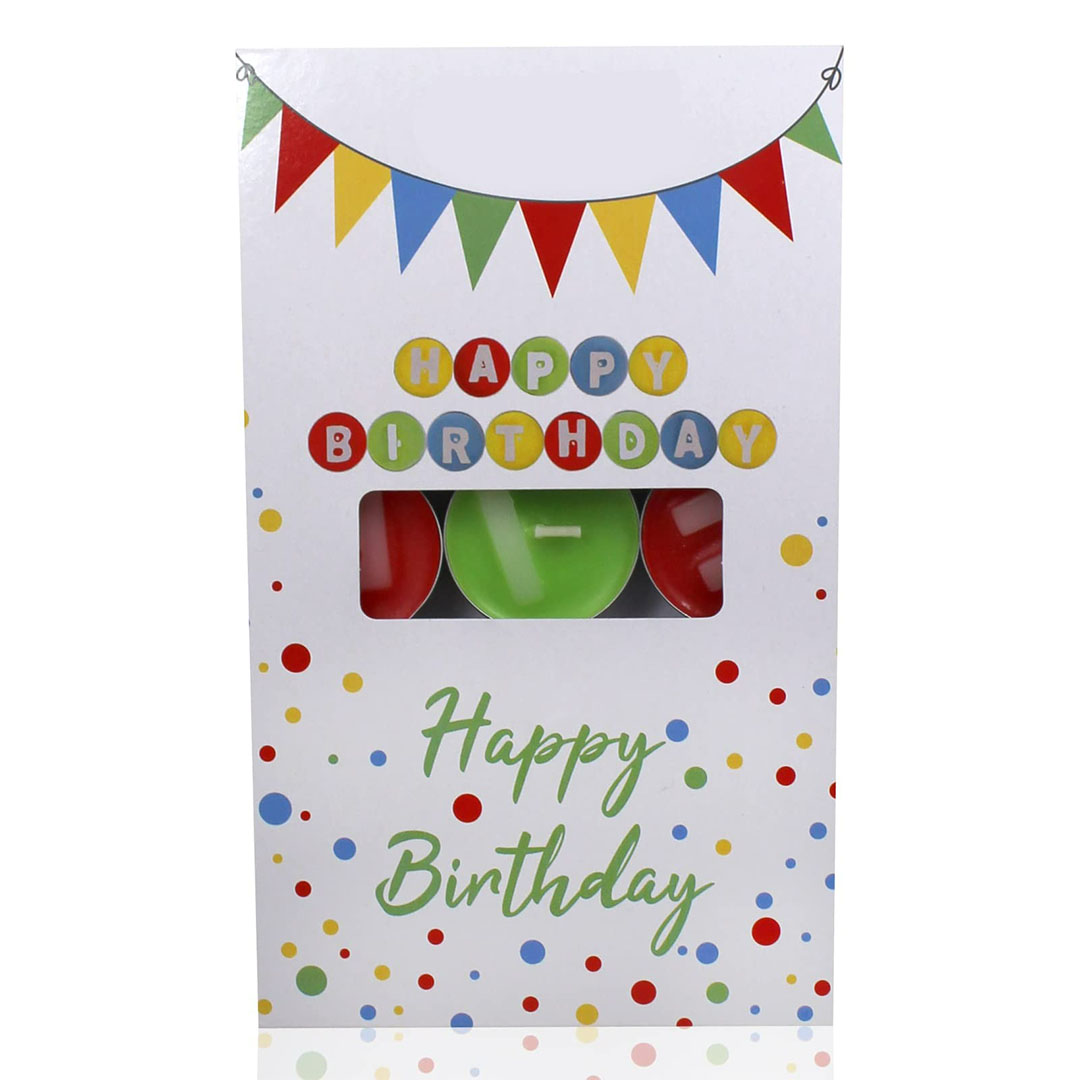 شمع عيد ميلاد سعيد - 13 قطعة - متعدد الالوان