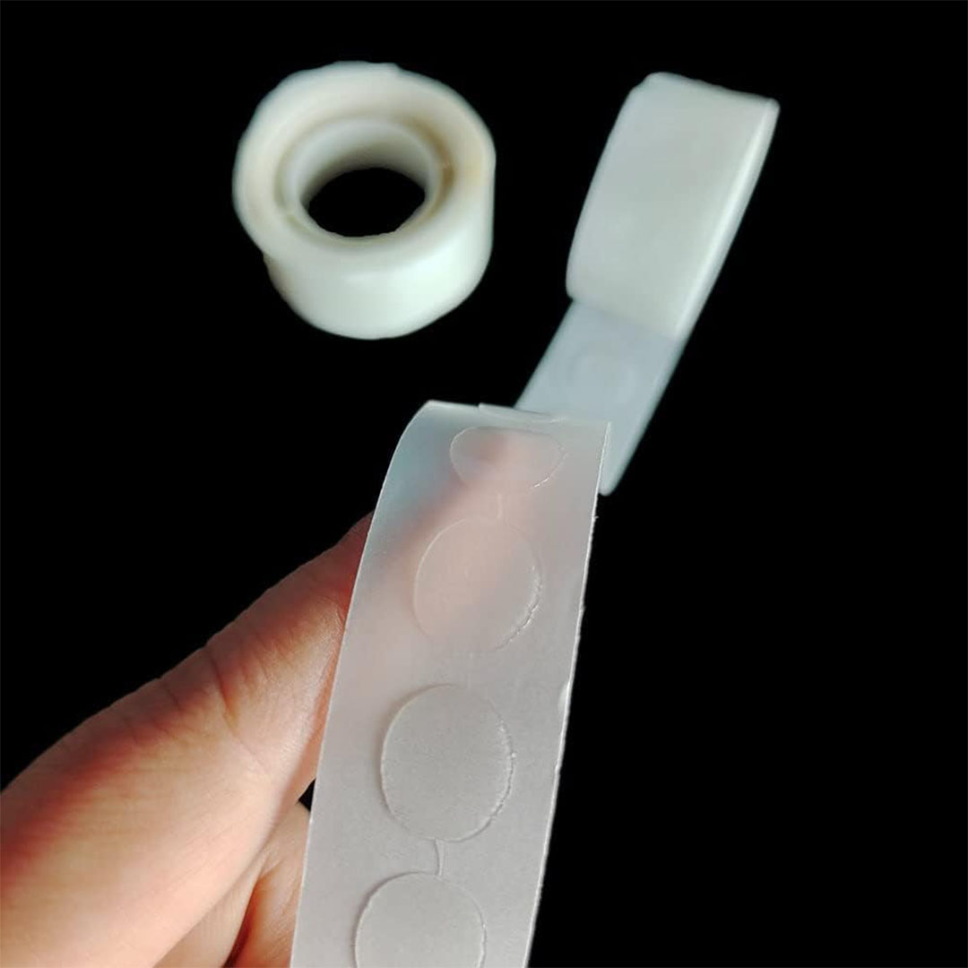 بكرة دابل فيس دائري - شفاف