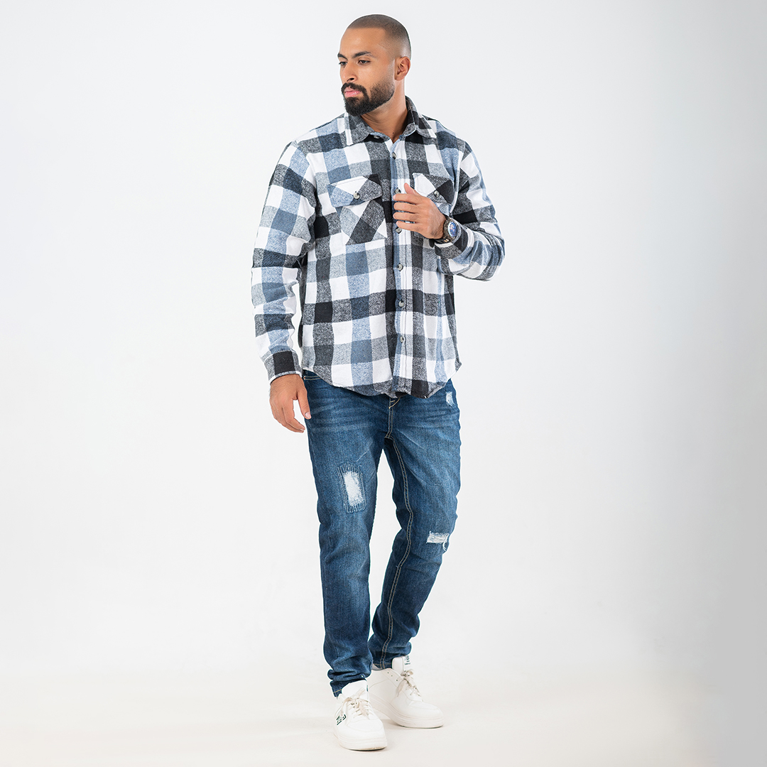 قميص كاروه جوخ مناسب للجنسين