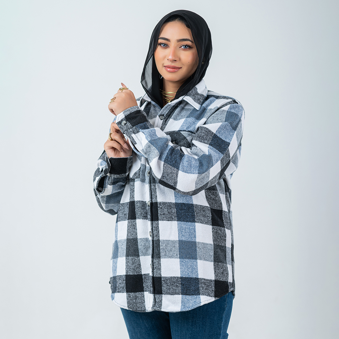 قميص كاروه جوخ مناسب للجنسين