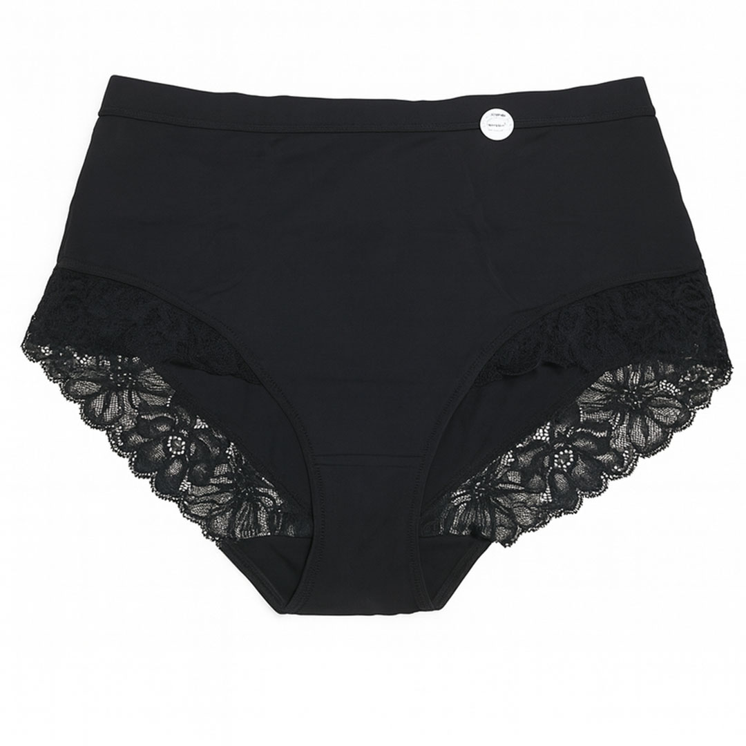 بانتي ليكرا ودانتيل حريمي - أسود