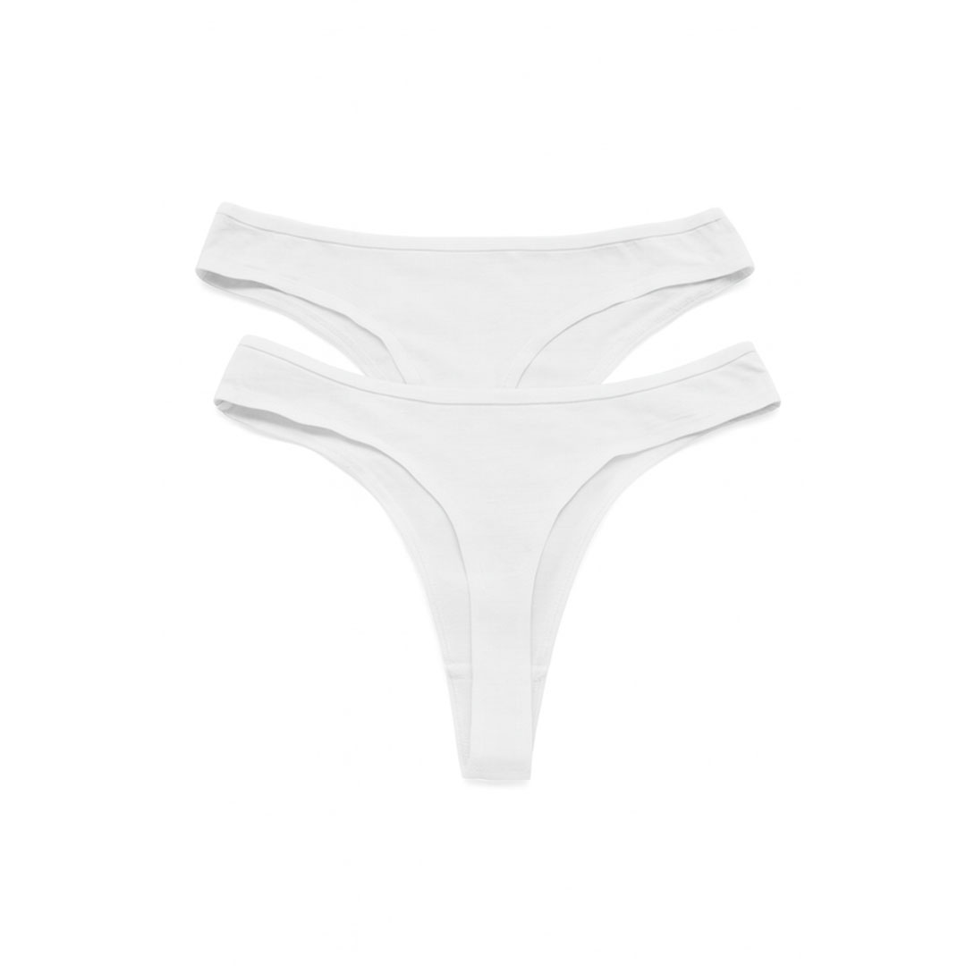 بانتي قطن حريمي - 2 قطعة - أبيض