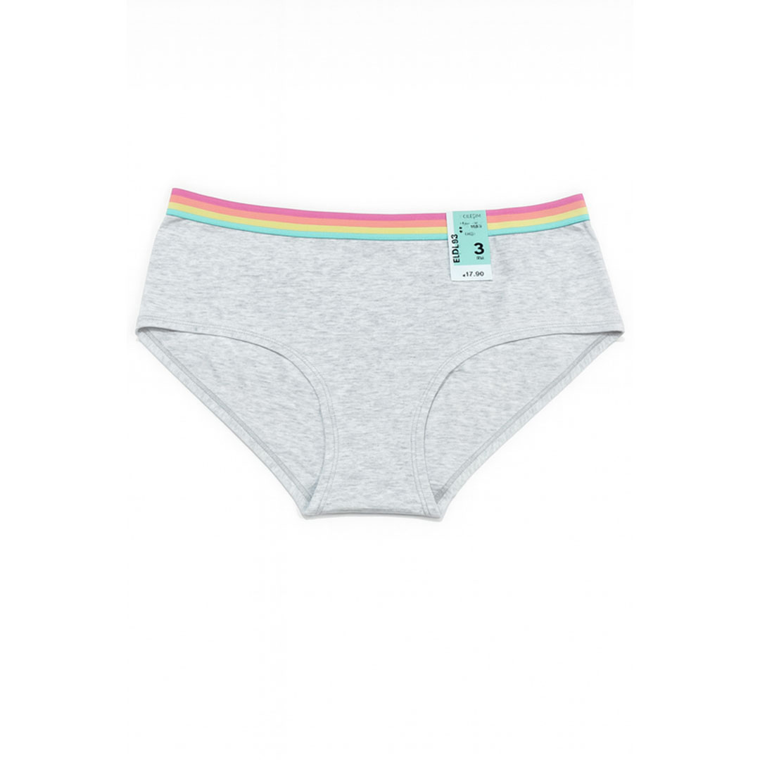 بانتي قطن حريمي - 3 قطع - رمادي