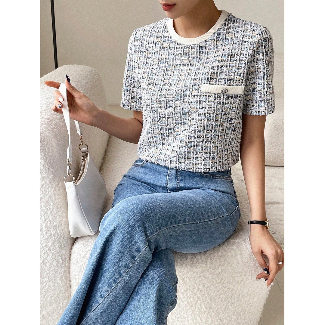 شي ان توب حريمي نصف كم كاجوال