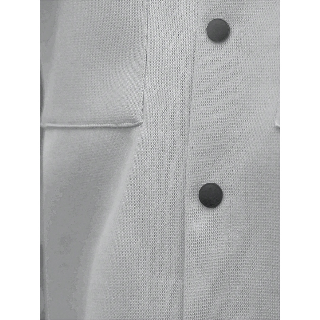 شي ان جاكيت قميص صوف فاتح رجالي - رمادي