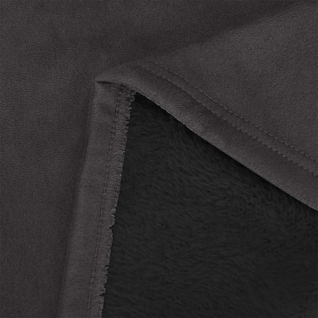 بالطو حريمي بأزرار صوف بأكمام طويلة - أسود