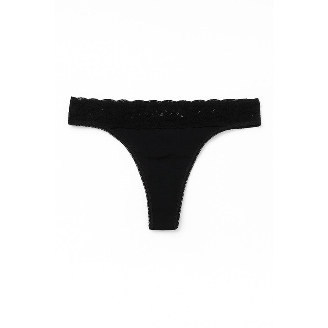 بانتي قطني حريمي - أسود