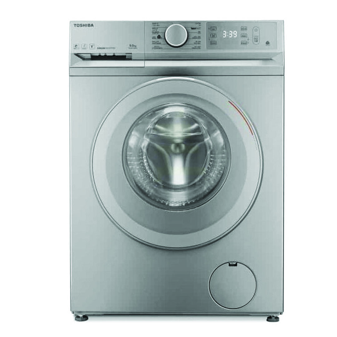 غسالة ملابس اوتوماتيك توشيبا تحمل امامي - 9 كيلو - فضي - TW-BL100A4EG(SS)