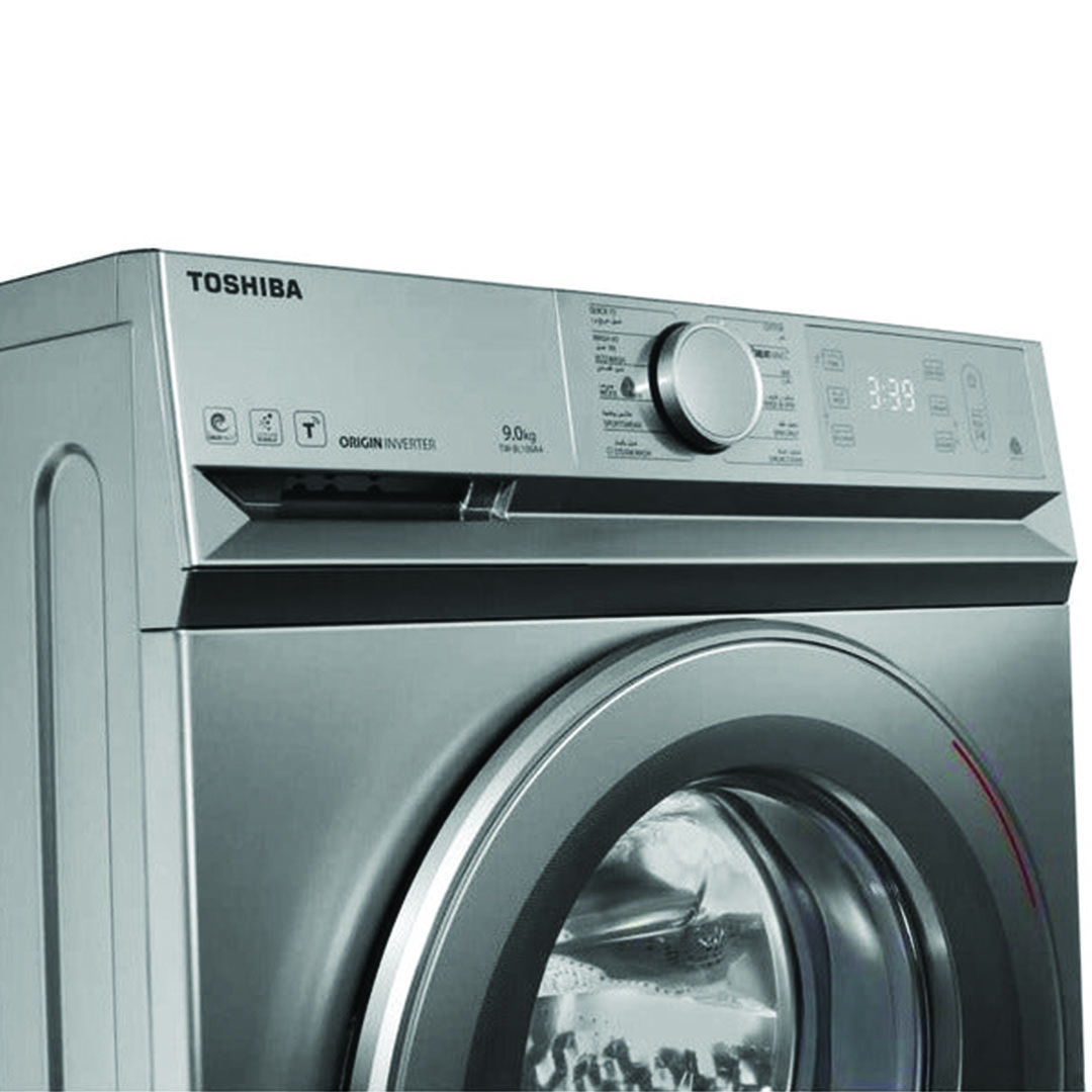 غسالة ملابس اوتوماتيك توشيبا تحمل امامي - 9 كيلو - فضي - TW-BL100A4EG(SS)