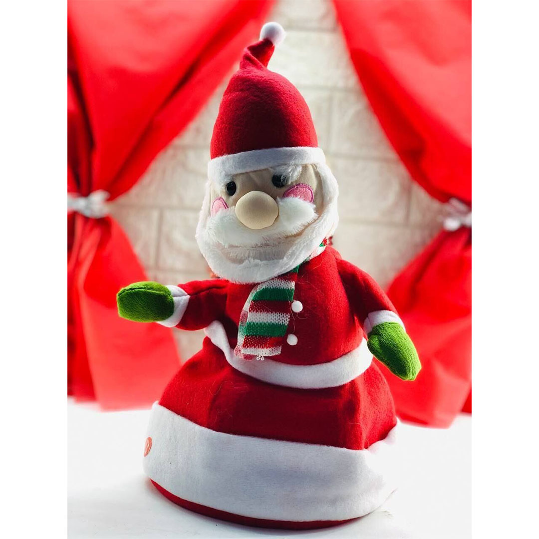 بابا نويل الراقص - 31 سم - أحمر