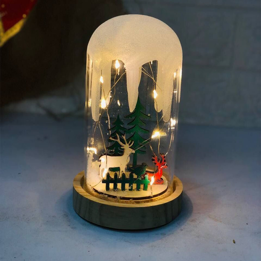 بلوره الكريسماس شكل غزال - 18*10 سم