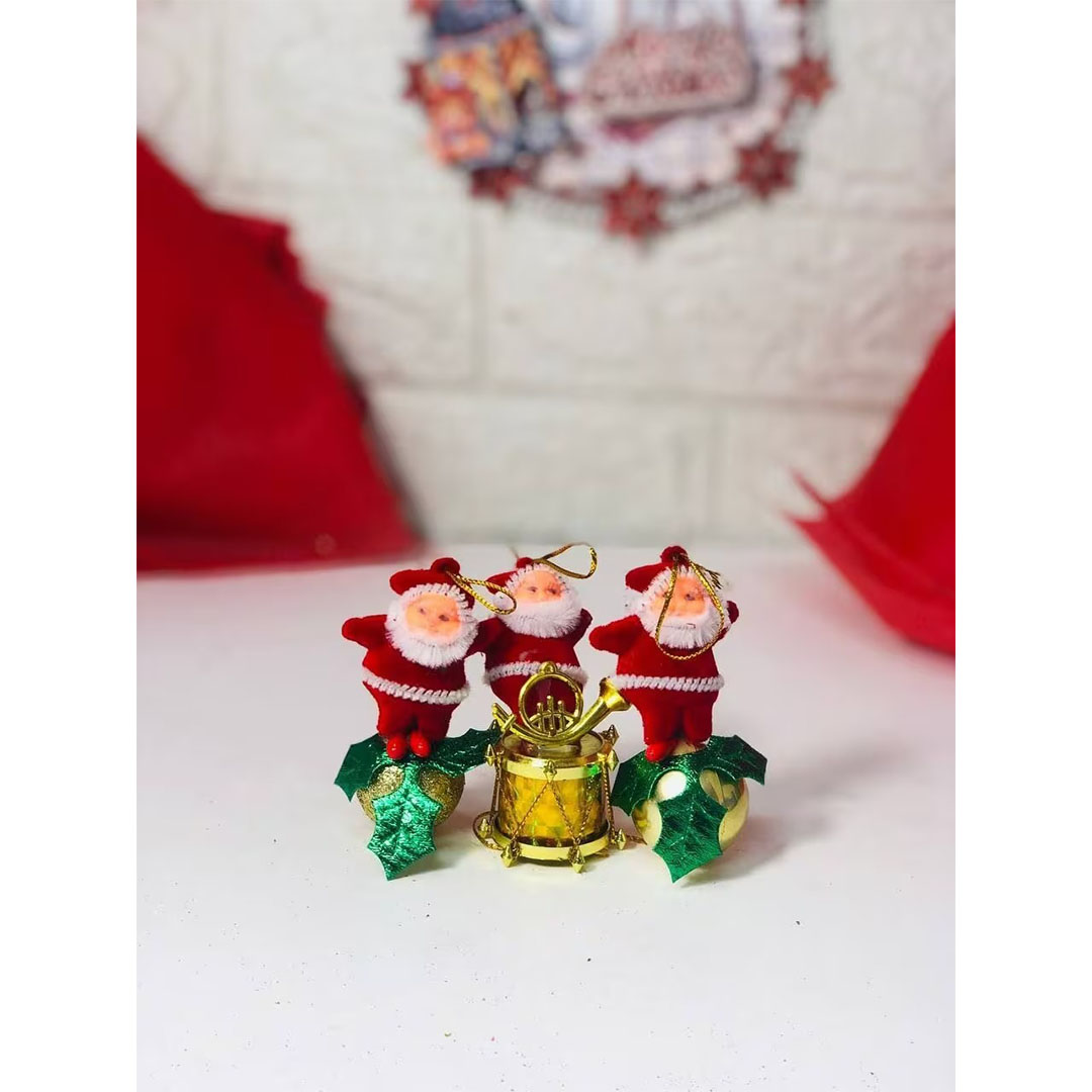 بابا نويل اكسسوار - 3 قطع - أحمر