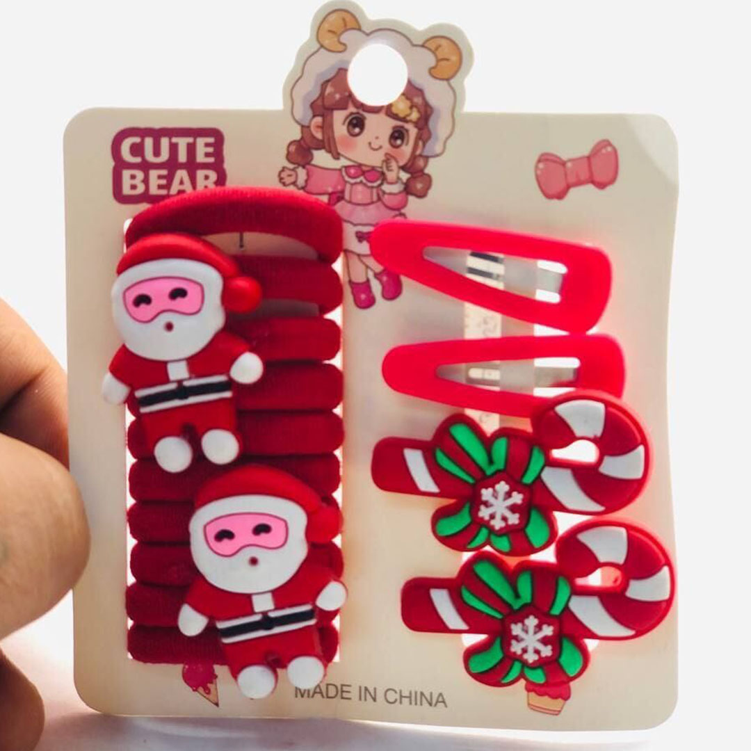 توكة بابا نويل - 14 قطعة - صوف/سيليكون