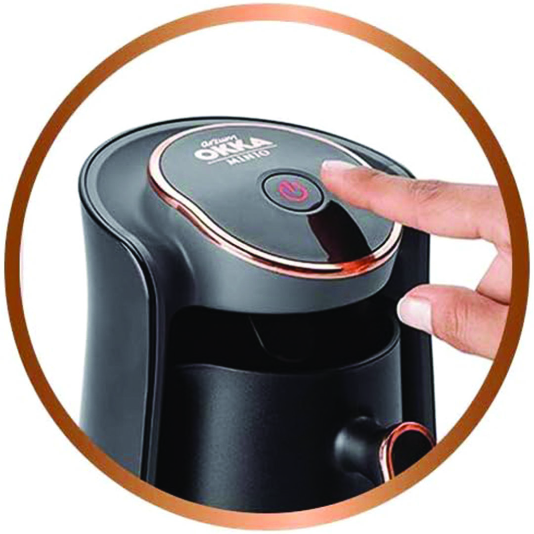 ماكينة تحضير القهوة التركي ارزوم اوكا - 480 وات - أسود/نحاسي - OK004