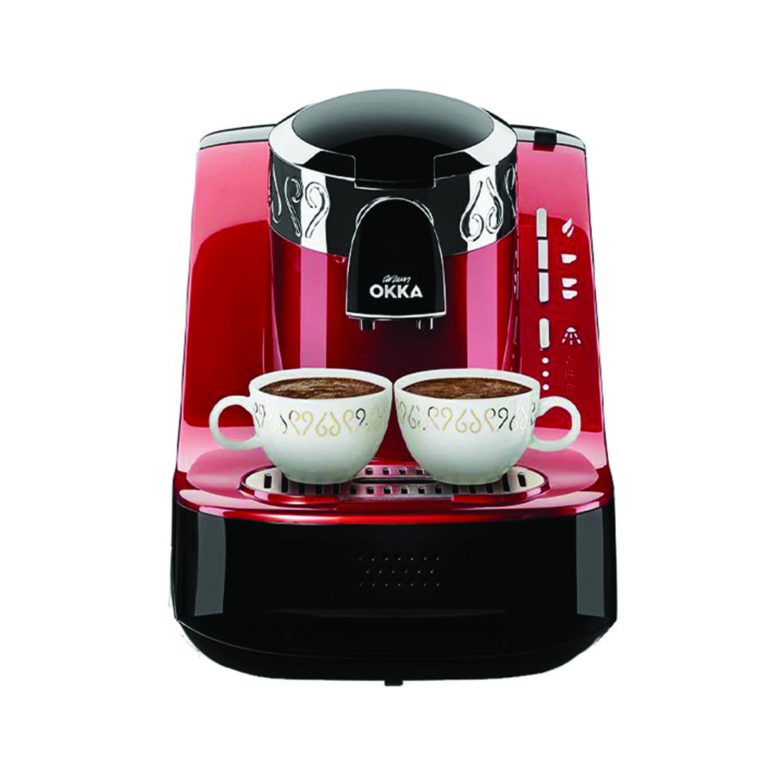 ماكينة تحضير القهوة التركي ارزوم اوكا - 710 وات - أحمر/أسود - OK002-N