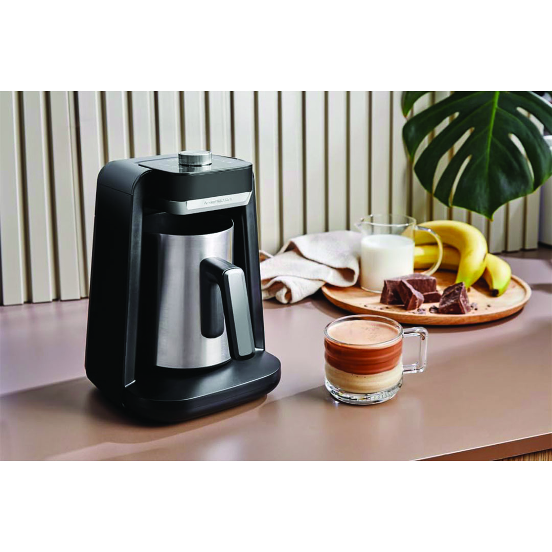 ماكينة تحضير القهوة التركى ارزوم اوكا - 700 وات - أسود/فضي - Ok0026k