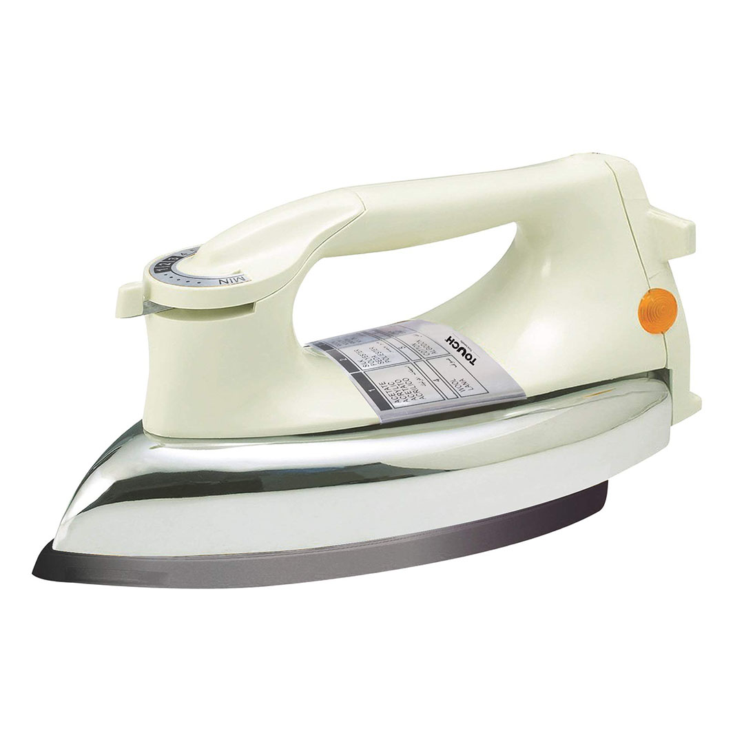 مكواة جافة 6 رطل 1000 وات تاتش الزنوكي - ابيض - 40405