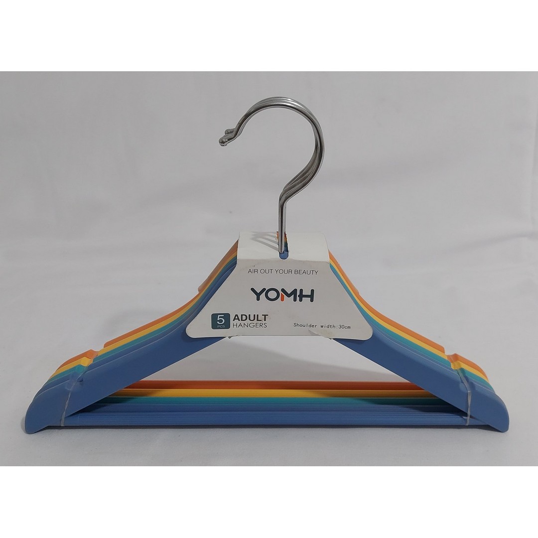 طقم شماعة ملابس - 5 قطع - متعدد الألوان