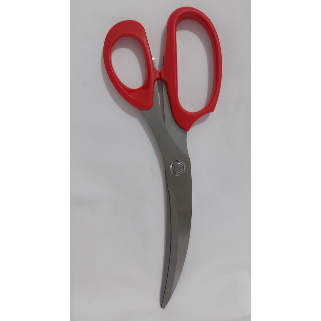 مقص معدني بيد من السيليكون - أخضر