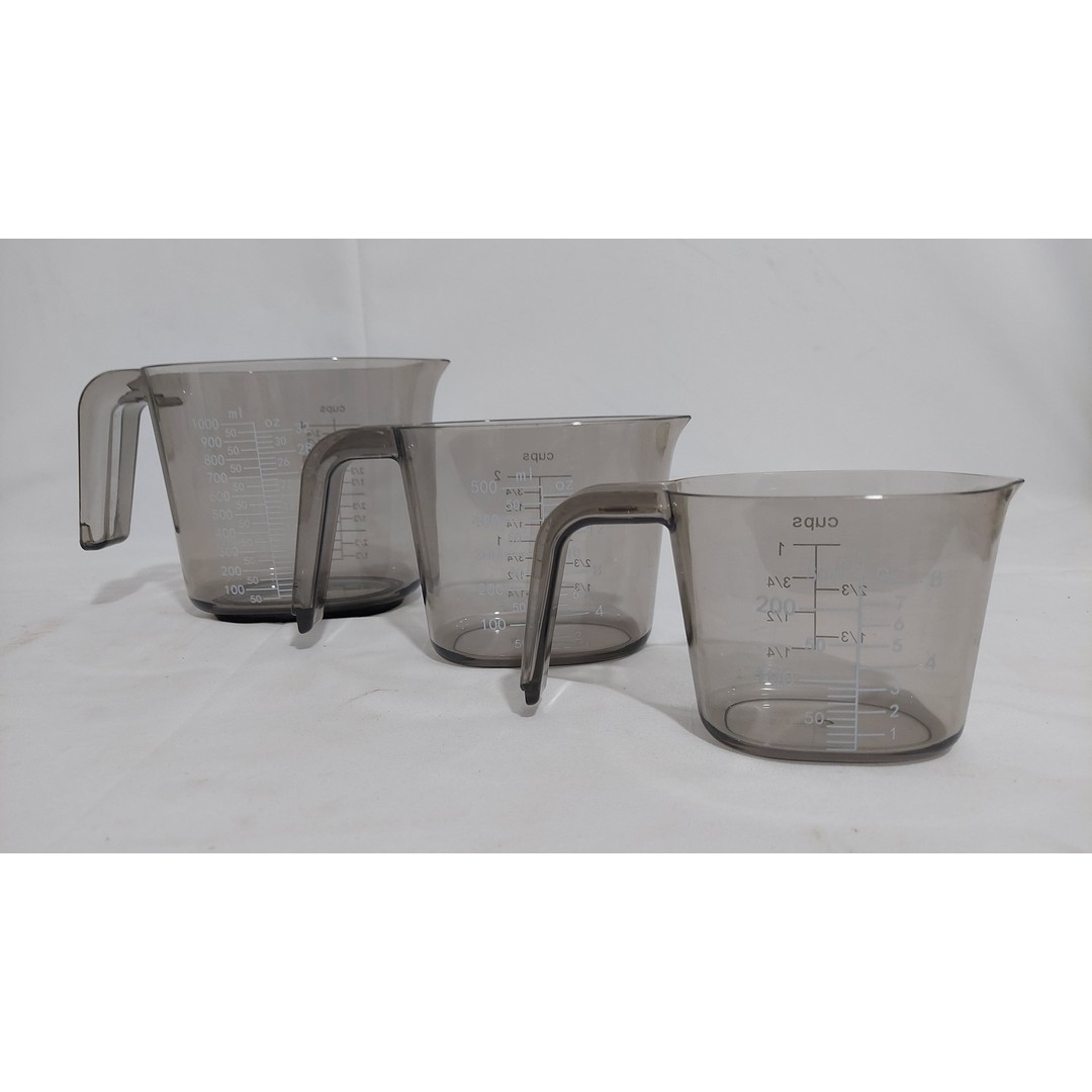 طقم معيار اكريلك - 3 قطع - رمادي