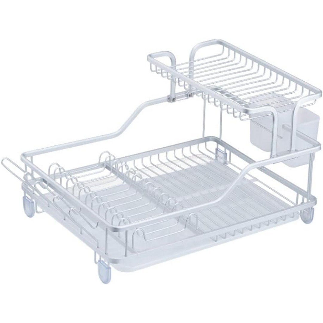 مطبقية ومصفاة للمطبخ - فضي