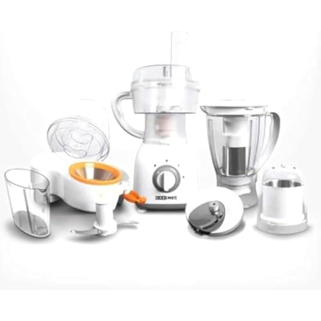 محضر طعام بلاك اند وايت - 1.5 لتر - 700 وات - أبيض - FP-2200