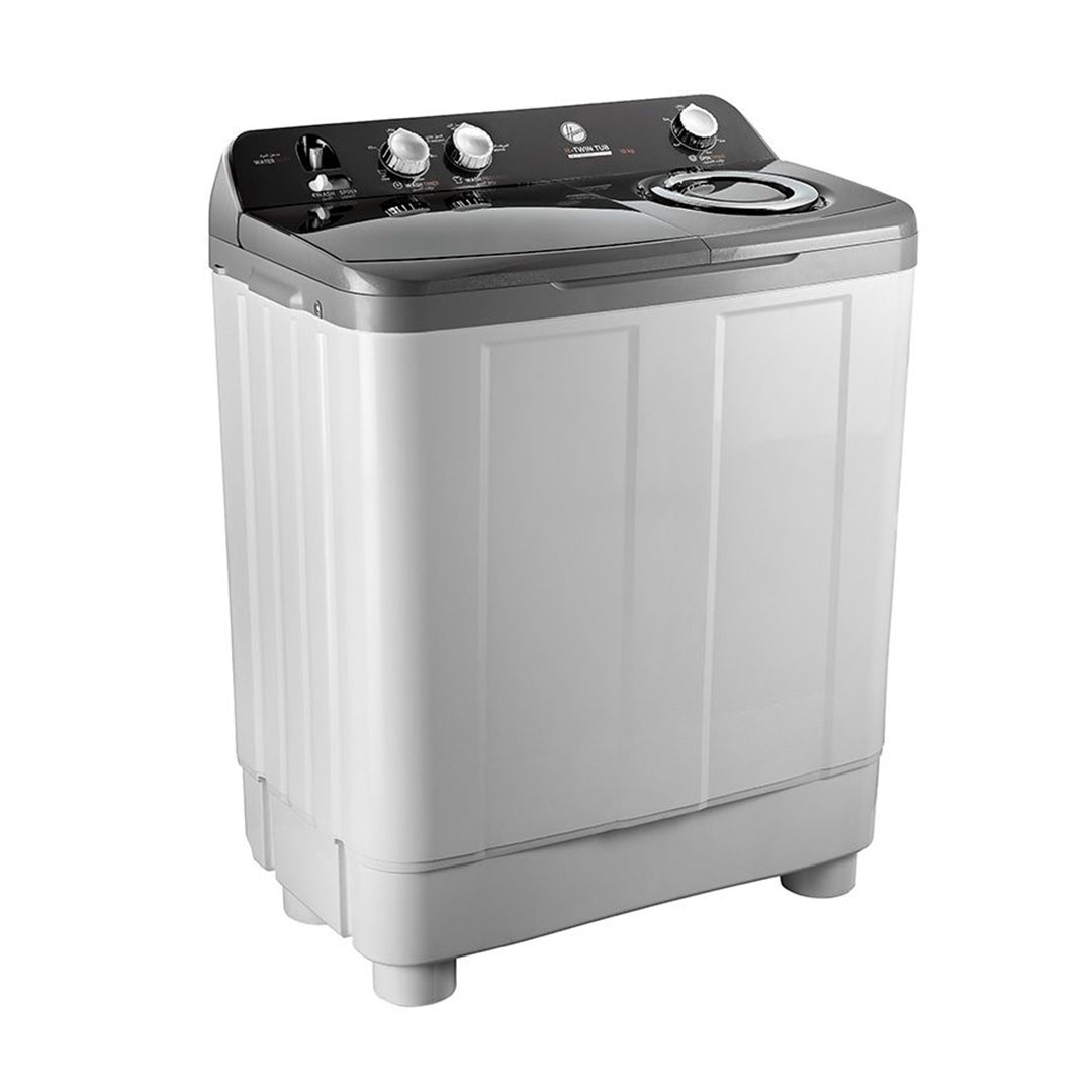 غسالة هاف اتوماتيك هوفر حوضين - 10 كجم hw-httn10lwto