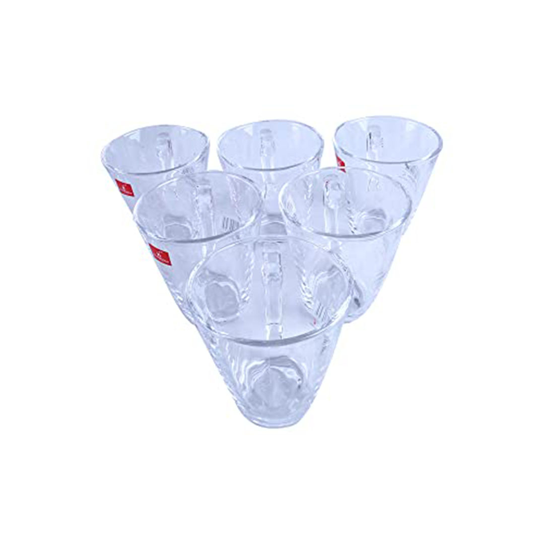 طقم كوب شاي زجاج بيد بلينك ماكس - 6 قطع